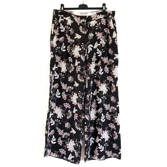 MARELLA Women’s Floral Print Silk Pants Trousers Wide Leg Italian Brand - Picture 2 of 15